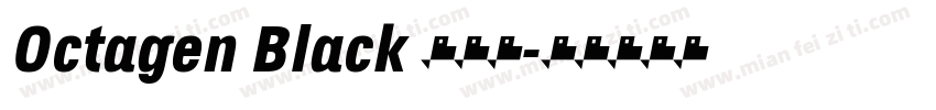 Octagen Black 黑斜体字体转换